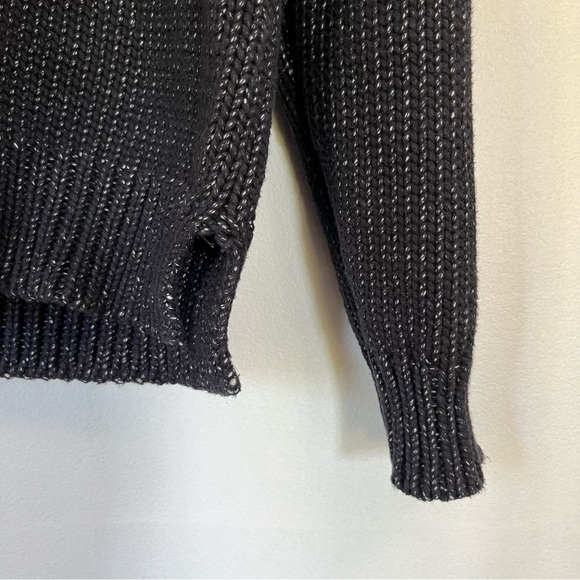 T by Alexander Wang Chunky Knit Navy and White Sweater Hoodie size small - Picture 6 of 7